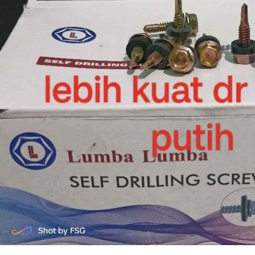 Baut Drilling 12 x 20 merk lumba isi 100 biji