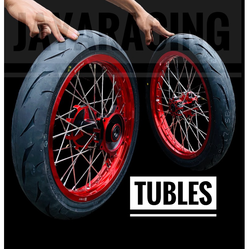 VELG SCARLET MODEL TK JAPAN SUPERMOTO MINI HEREX BAN TUBLES CACING KLX - DTRACKER - CRF - WR RING 17