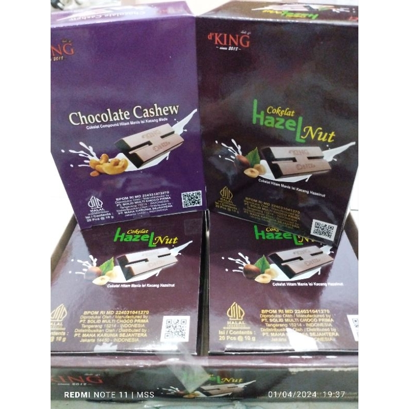 

COKLAT D'KING BOX (20grx10pcs)