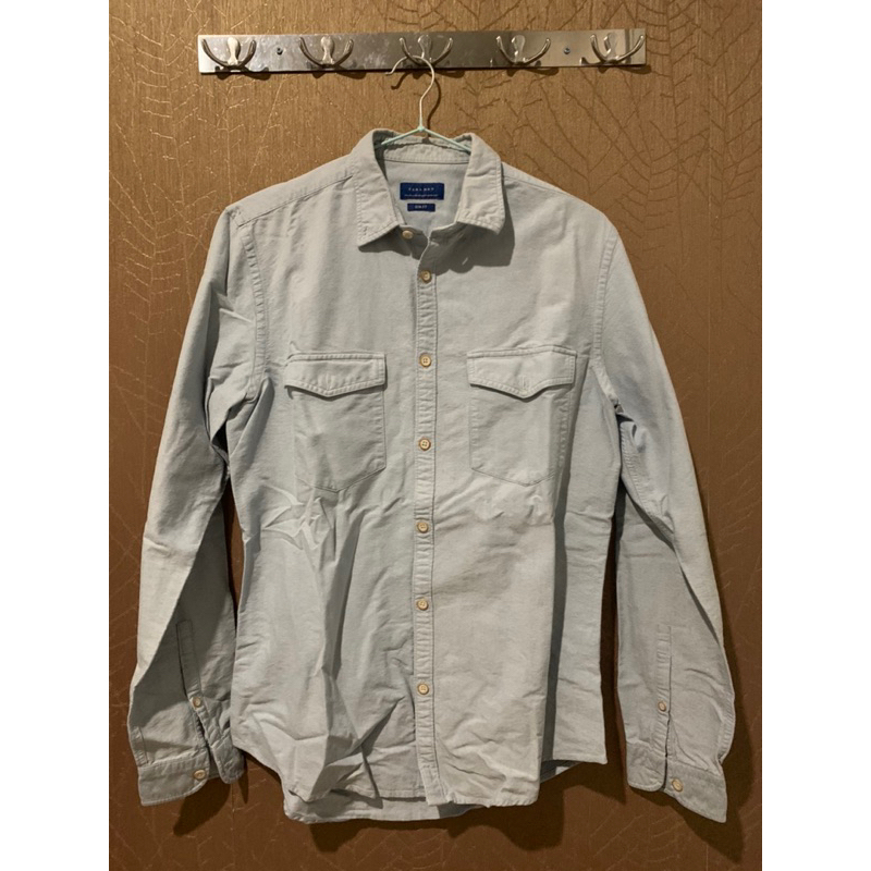 Kemeja Pria Oxford Biru Zara Men Original