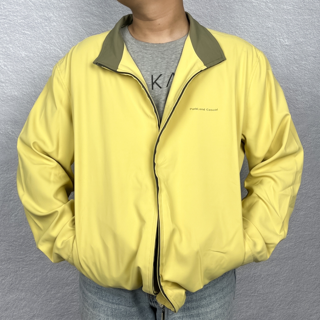 Jaket Casual Vintage Harrington Tracktop - Parkland Kuning