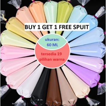 

(Buy 1 Cream Get 1 FREE Spuit/Corong)Lem Krim Resin Clay Ukuran 60 ML, Lem DIY, Deco Cream,Glue Resin materi DIY