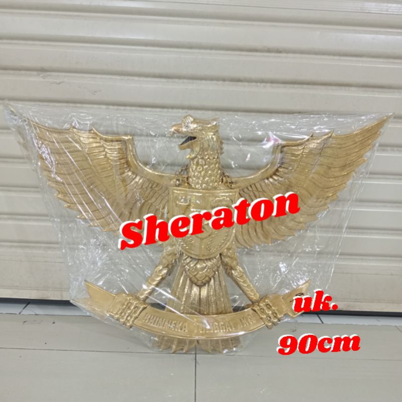 

lambang Garuda Kuningan patung Garuda Pancasila model lubang buaya ukuran 90cm premium