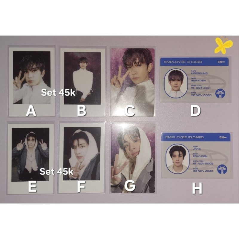 ENHYPEN OFFICIAL PHOTOCARD GGU GGU PACKAGE 2024 AAB HEESEUNG JAKE
