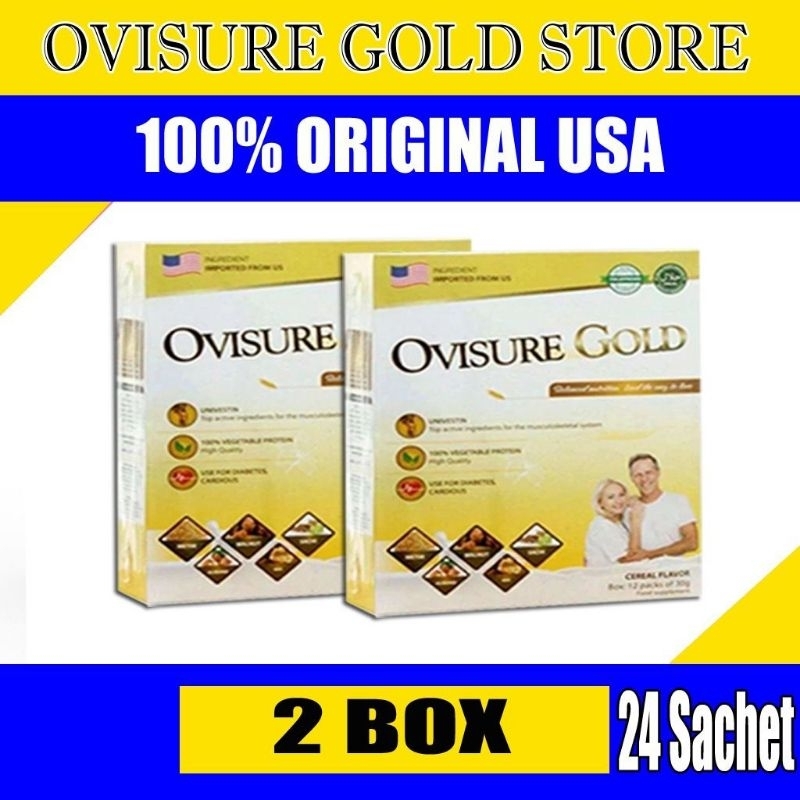 

2BOX OVISUR GOLD MILK SUSU OBAT TULANG DAN SENDI YANG SEHAT 100% DIMFOM USA