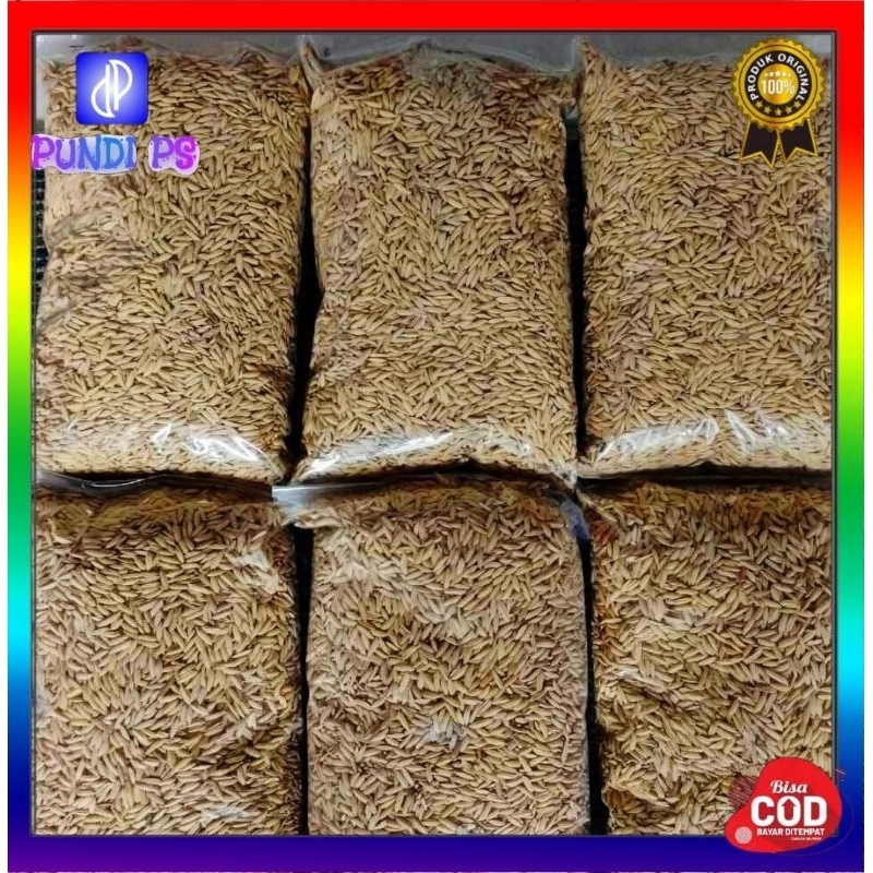 GABAH BERAS MERAH 1KG Pakan Ayam Burung 1 kg