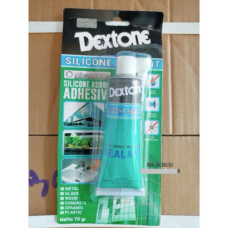 

Lem Kaca Silicone Rubber Sealant Silen Tube 70 gram Dextone