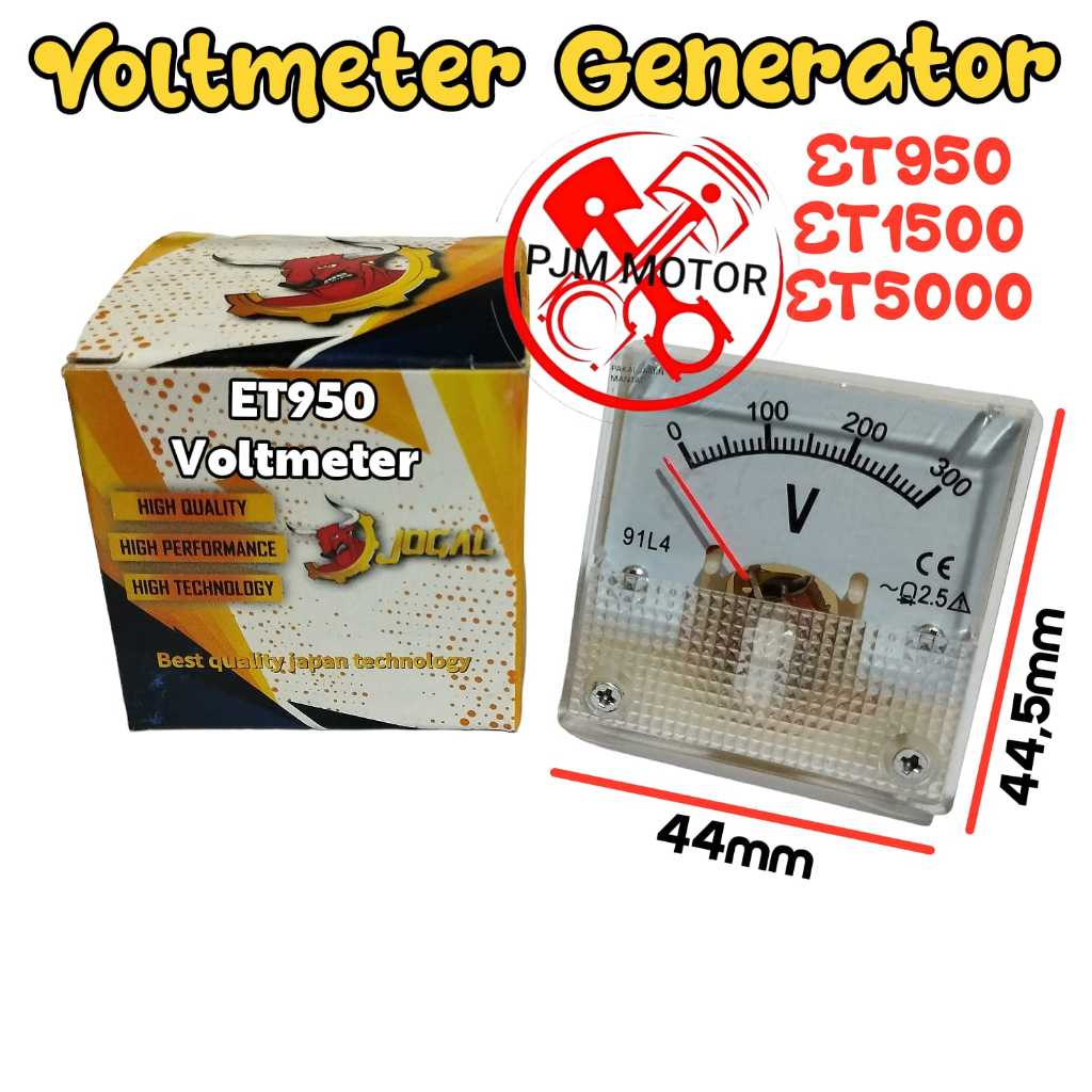 Voltmeter Mesin Genset Amper volt meter 1000watt-8000watt Volt meter generator 2 tak 4 tak Et950 154 ec2500 ec6500 2000 2500 3000 3500 4000 4500 5000 6000 6500 watt