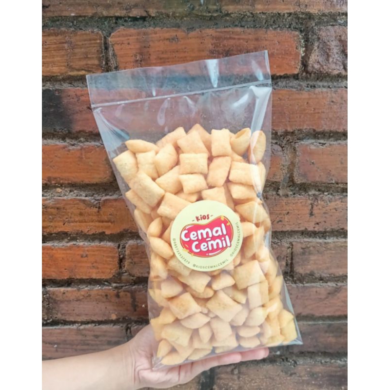 

Cemilan Keripik Snack Pillow Bantal TES rasa keju 250gram