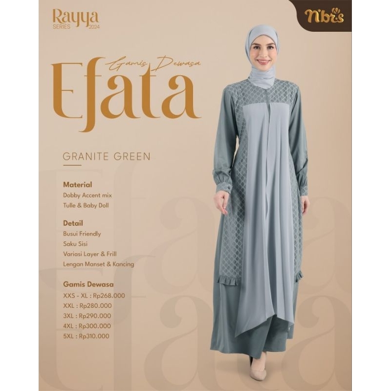 Efata Gamis Nibras Dewasa Granit Green