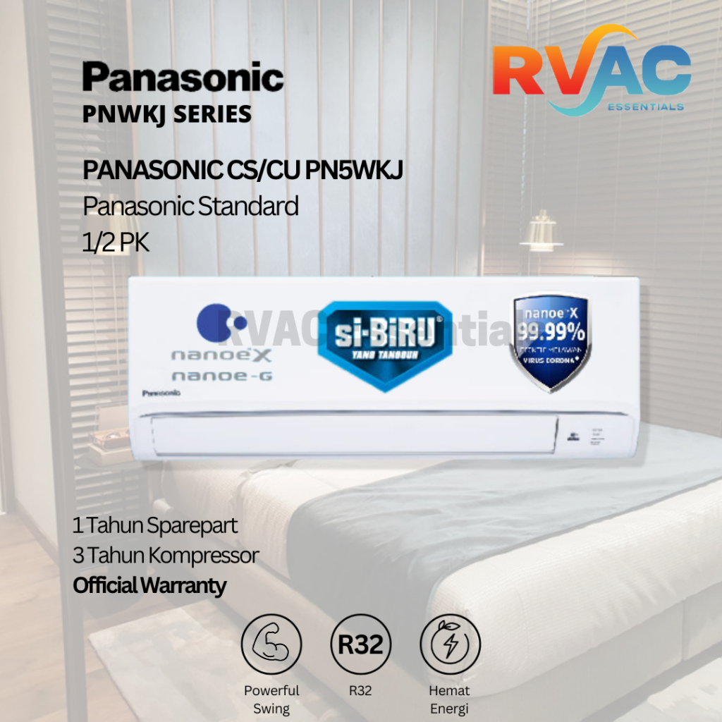 AC PANASONIC STANDARD 1/2 PK CS/CU PN5WKJ  | R32
