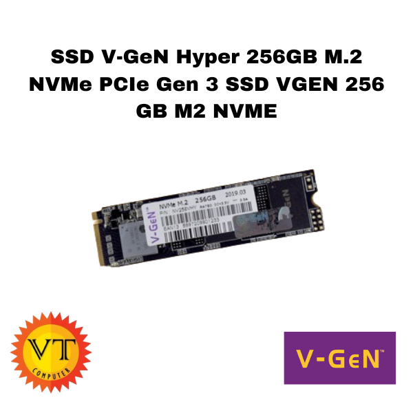 SSD V-GeN Hyper 256GB M.2 NVMe PCIe Gen 3 SSD VGEN 256 GB M2 NVME
