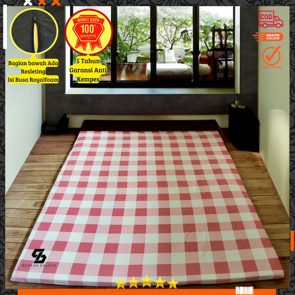 Kasur Gulung Busa Royal Kasur Lantai/Lipat Original Royalfoam Kasur Motif karpet import