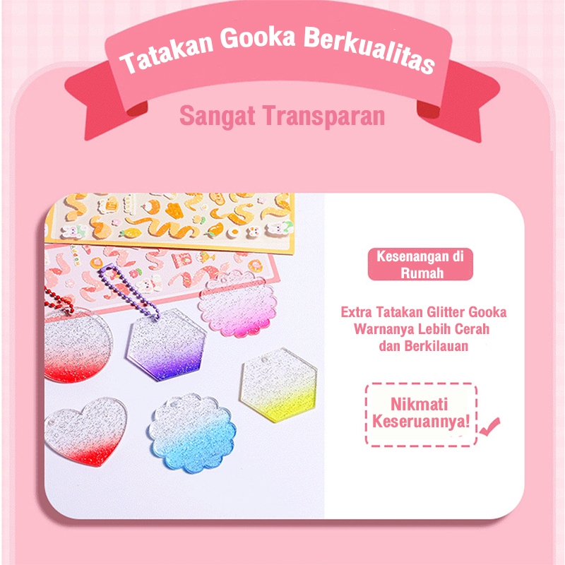 Tatajoy Mewah DIY Guka Set DIY Gantungan Kunci DIY Keychain Guka Stiker DIY Deco Cream Guka Set