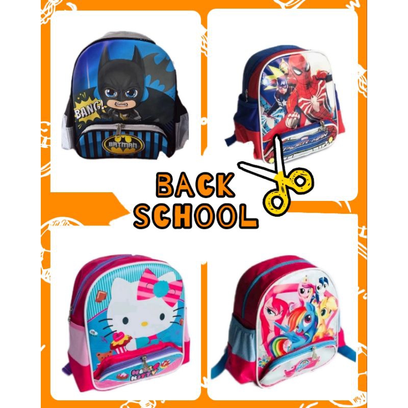 Tas Sekolah PAUD-PG-TK Kualitas Premium Tinggi Tas 26,5cm Tas Sekolah Anak 2-5th