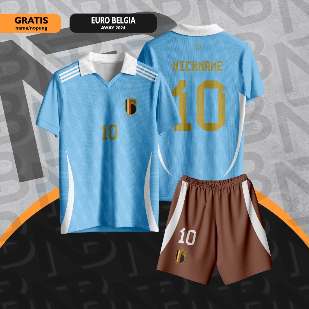 Jersey Bola Euro Belgia Away 2024