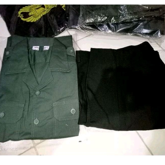ORI 100%. BAJU PDH jatah, CELANA PDH jatah TNI AD.baju jatah Sritex Krah tegak , TNI AD Krah tegak