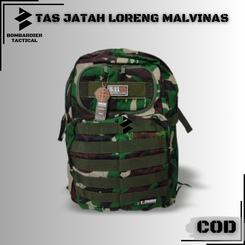 Baru Tas Ransel Jatah TNI Tas Punggung Jatah TNI AD Tas Ransel Pria Tactical Army loreng malvinas