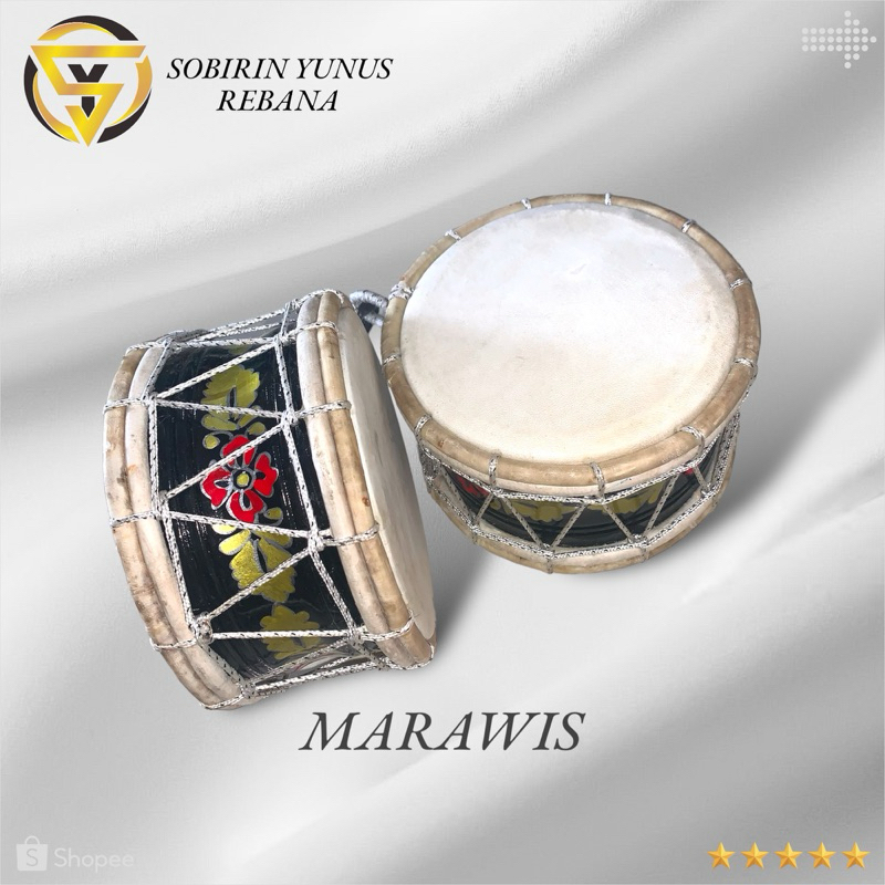 Marawis Keplak Keprak Kulit 2 Sisi Untuk Qasidah Rebana Hadroh Alat Musik Tradisional