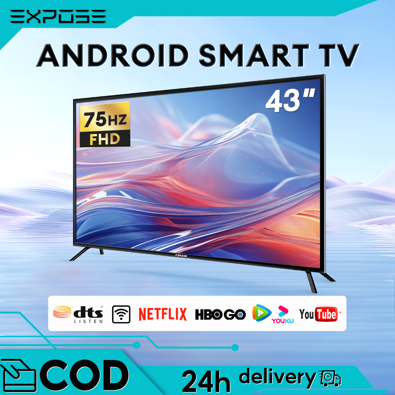 Smart TV 43 inch TV Smart 4K UHD Android 12 TV (32"/43") LED Wifi TV 32 Inch Android TV Murah