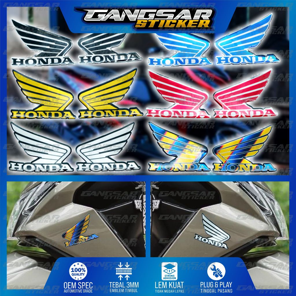 emblem sayap honda / emblem garuda honda / emblem sayap honda titanium