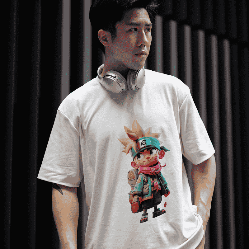 Orora Kaos Anime Naruto AI 3D Baju Pria Distro - Baju Atasan Sablon High Quality Pria Warna Hitam Putih Ukuran S M L XL XXL XXXL keren Original or3d 114-2
