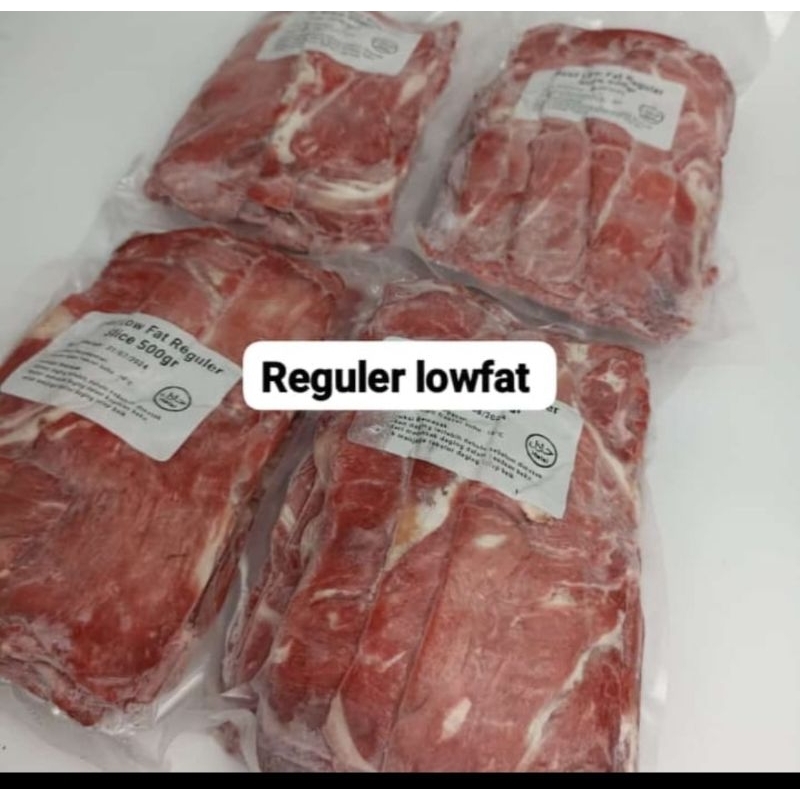 

Reguler Low fat beef slice 500 gram