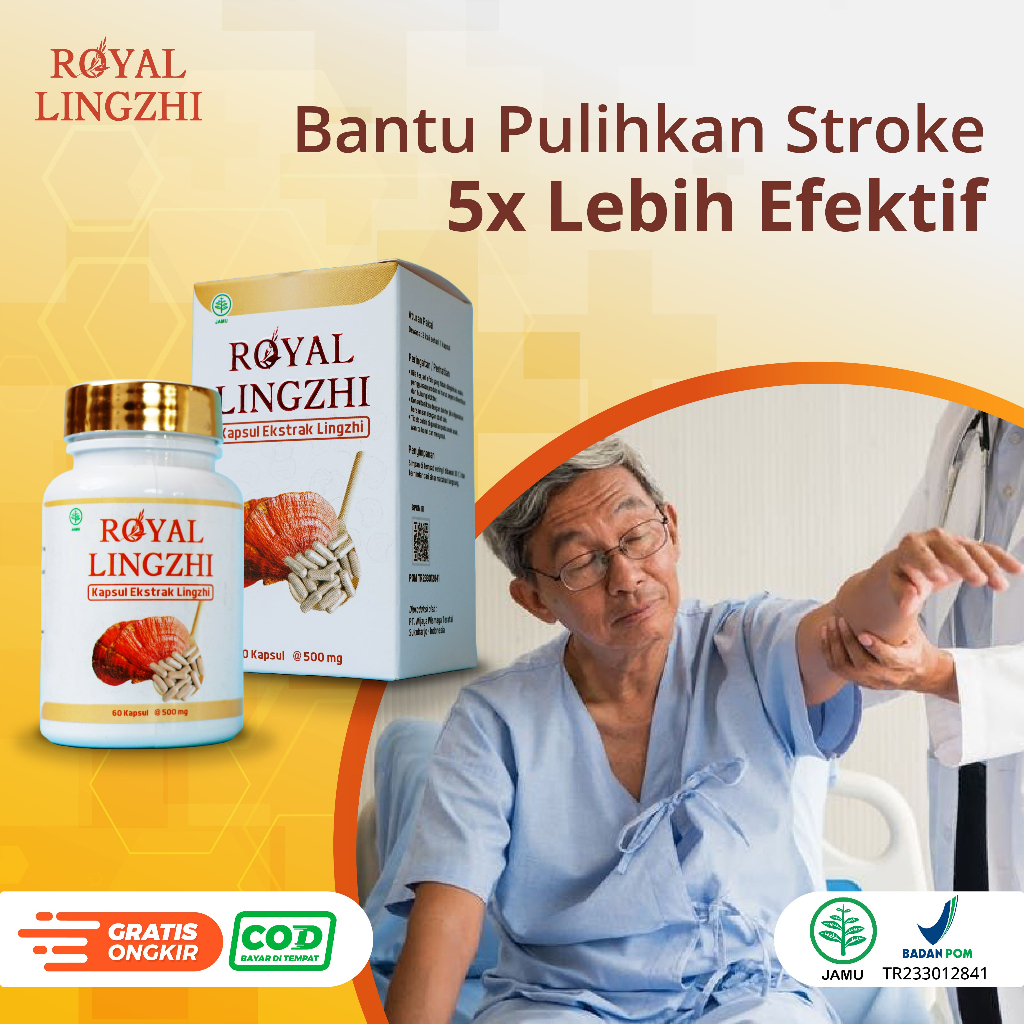 Royal Lingzhi Asli Original Obat Herbal Ampuh Atasi Asam Urat Stroke Hipertensi Darah Tinggi Jantung
