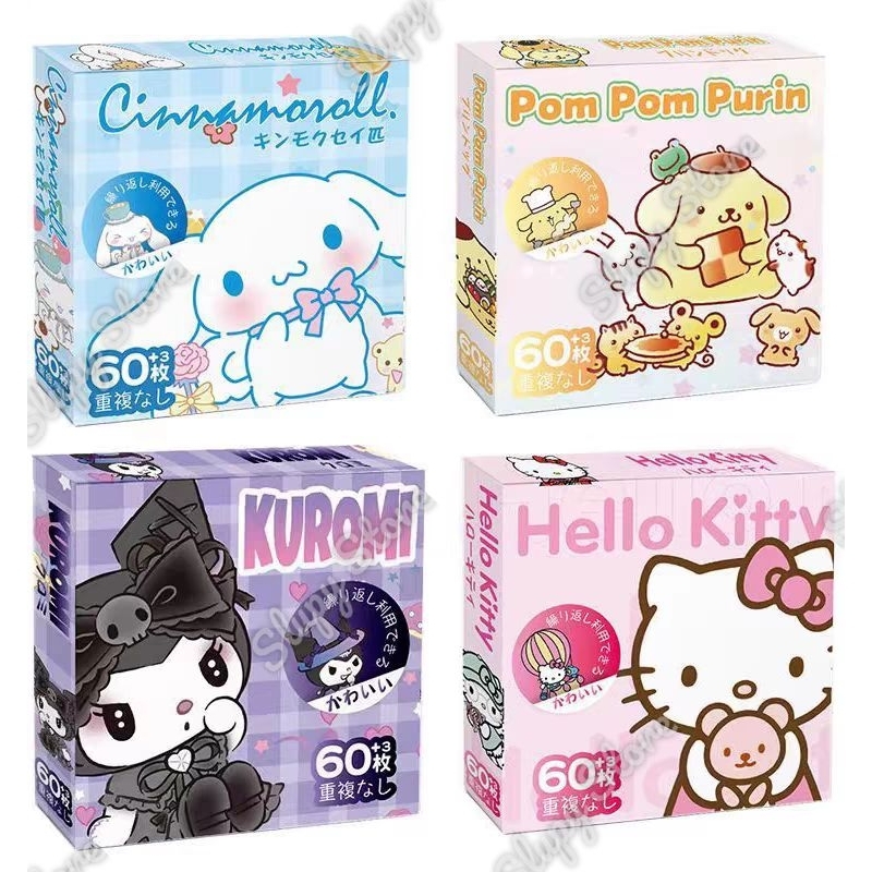 

Set stiker isi 63 cinnamoroll pompompurin kuromi hello kitty