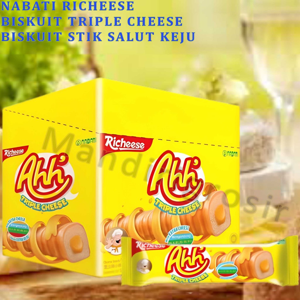 

Biskuit Triple Cheese * Nabati Richeese Ahh * Biskuit Stik Salut Keju