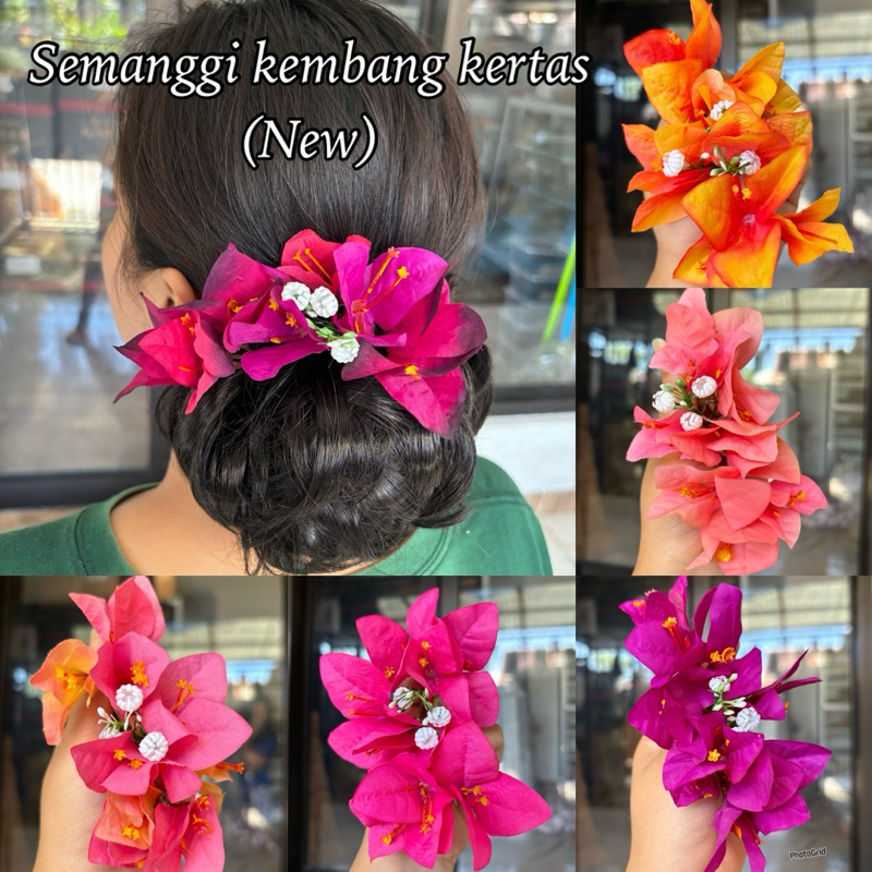 semanggi kembang kertas/ bunga sanggul