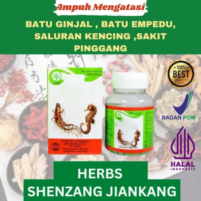 Herbs Shenzang Jiankang obat batu ginjal dan pinggang Sakit ampuh BPOM