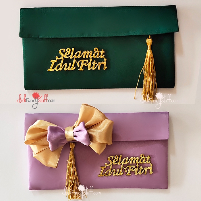 

angpau Lebaran unik kulit sintetis kain amplop Idul Fitri Ramadhan Ramadan