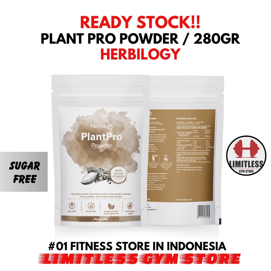 

[PROMO! ] PLANTPRO Vegan Protein 280g Susu Bebas Laktosa Plant Pro Herbilogy