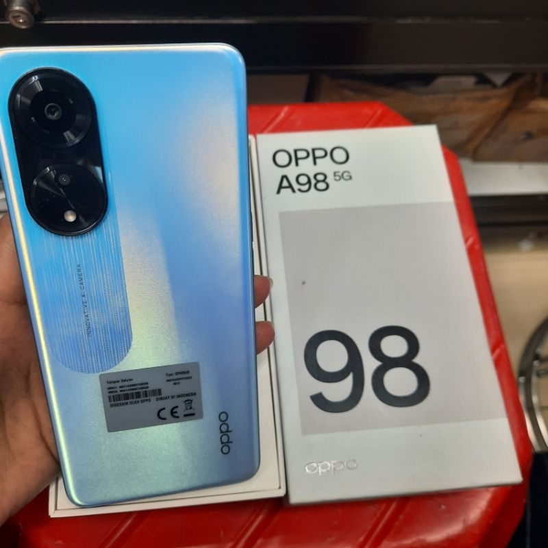 second oppo A98 5G,8/256GB,biru fantasi