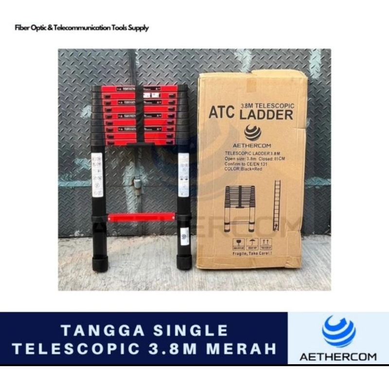 tangga teleskopik 3,8meter  single