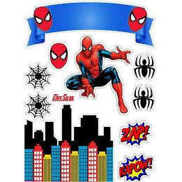 TOPPER SPIDERMAN | DEKORASI KUE ULTAH ANAK | SPIDERMAN HIASAN CAKE | FREE CUSTOM