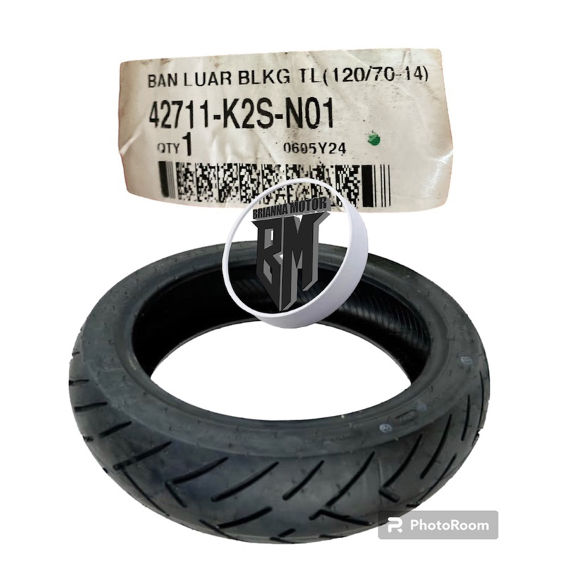 BAN LUAR BELAKANG VARIO 160 AHM 120/70-14 42711 K2S N01