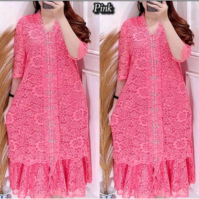 Gaun Pesta Model Kartini Brokat Payet