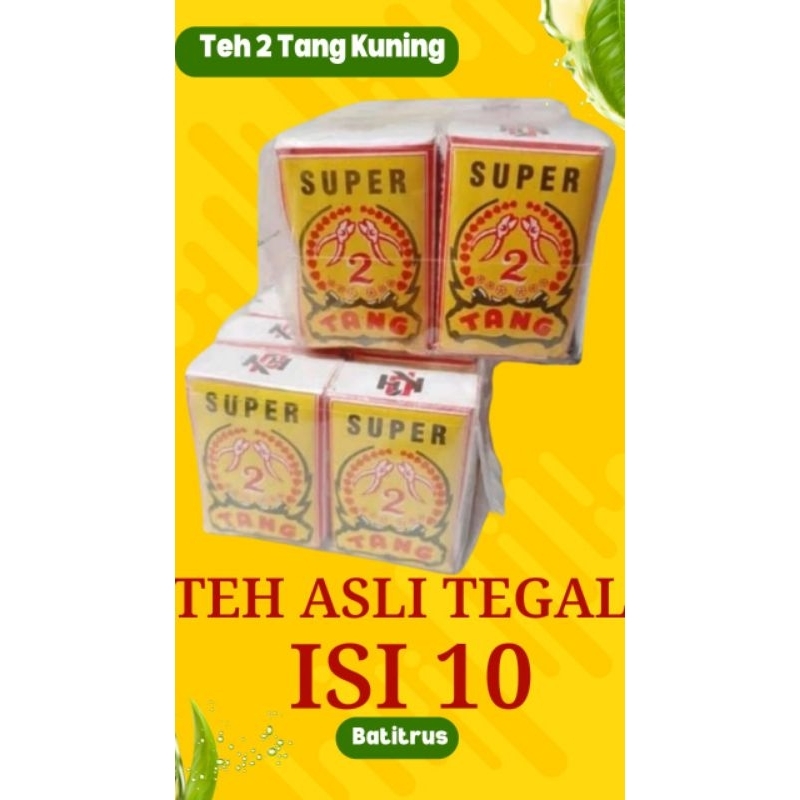 

Teh 2 Tang Kuning Super Asli Tegal (1Pak isi 10)