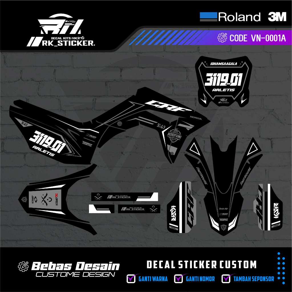 Decal Stiker Honda CRF 150 L - Skotlet motor fullbody CRF 150L FREE CUSTOME DESIGN
