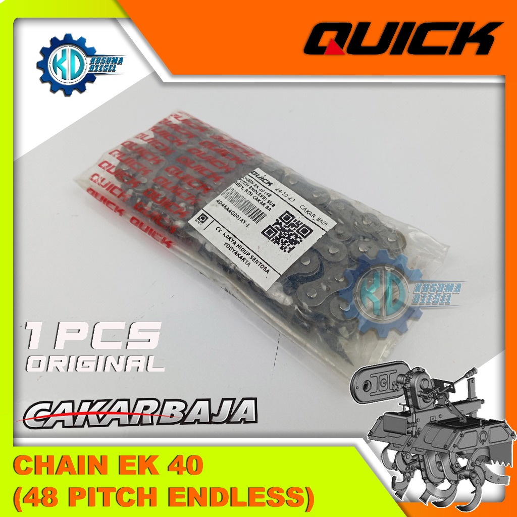 NEW CHAIN EK 40 (48 PITCH ENDLESS) SUB ASSY, RTH CAKAR BAJA (SP) - RANTAI SPROCKET RTH CAKAR BAJA -
