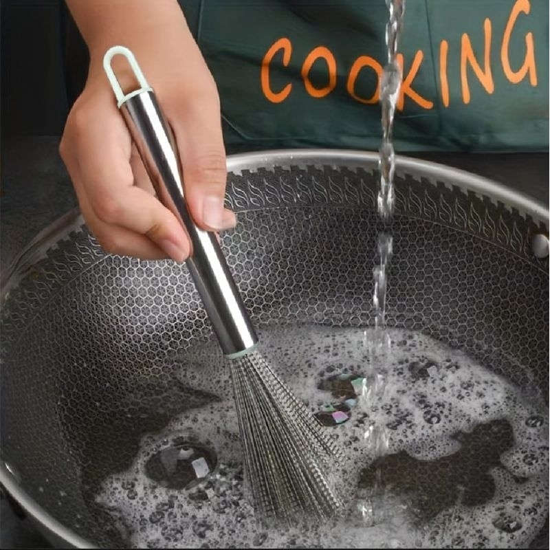 304 steel sikat panci bahan stainless steel