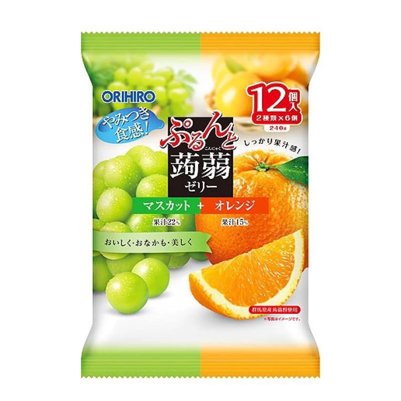 

Orihiro Apple And Grape Konjaku Jelly Pouch 240g (12Pcs)