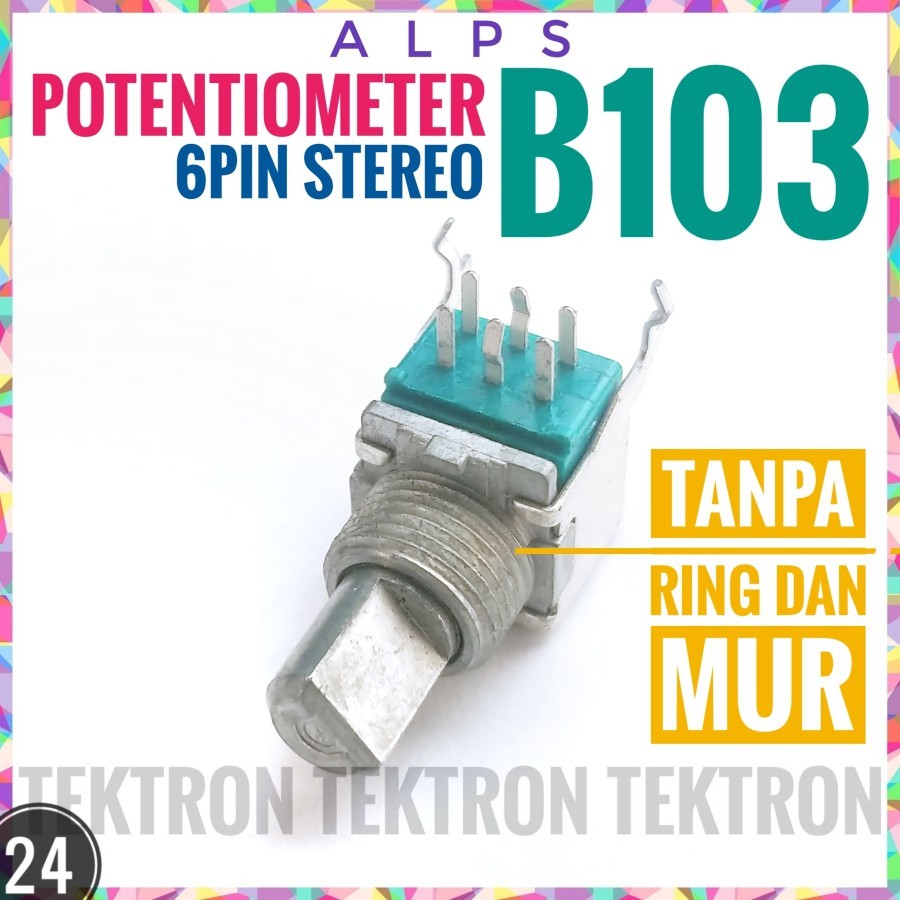 ALPS POTENTIOMETER 10K STEREO Potensio B10K 103B B103 2xB10K JAPAN ORI