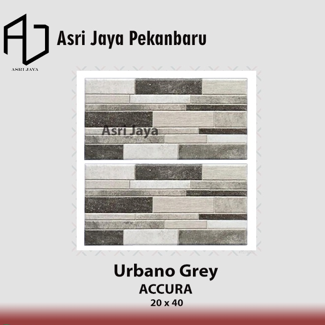 Keramik Dinding Kasar Mulia Accura 20x40 Urbano Grey KW 1