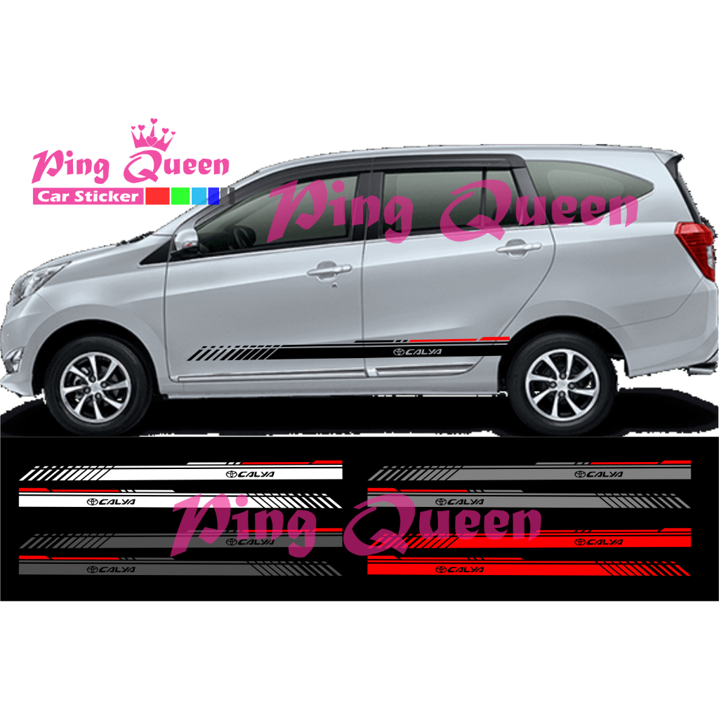 Sticker stiker mobil Calya  striping sticker list mobil Toyota Calya