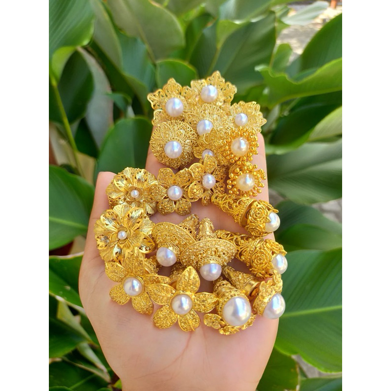 Subeng Alpaka Bali Mutiara Lapis Emas