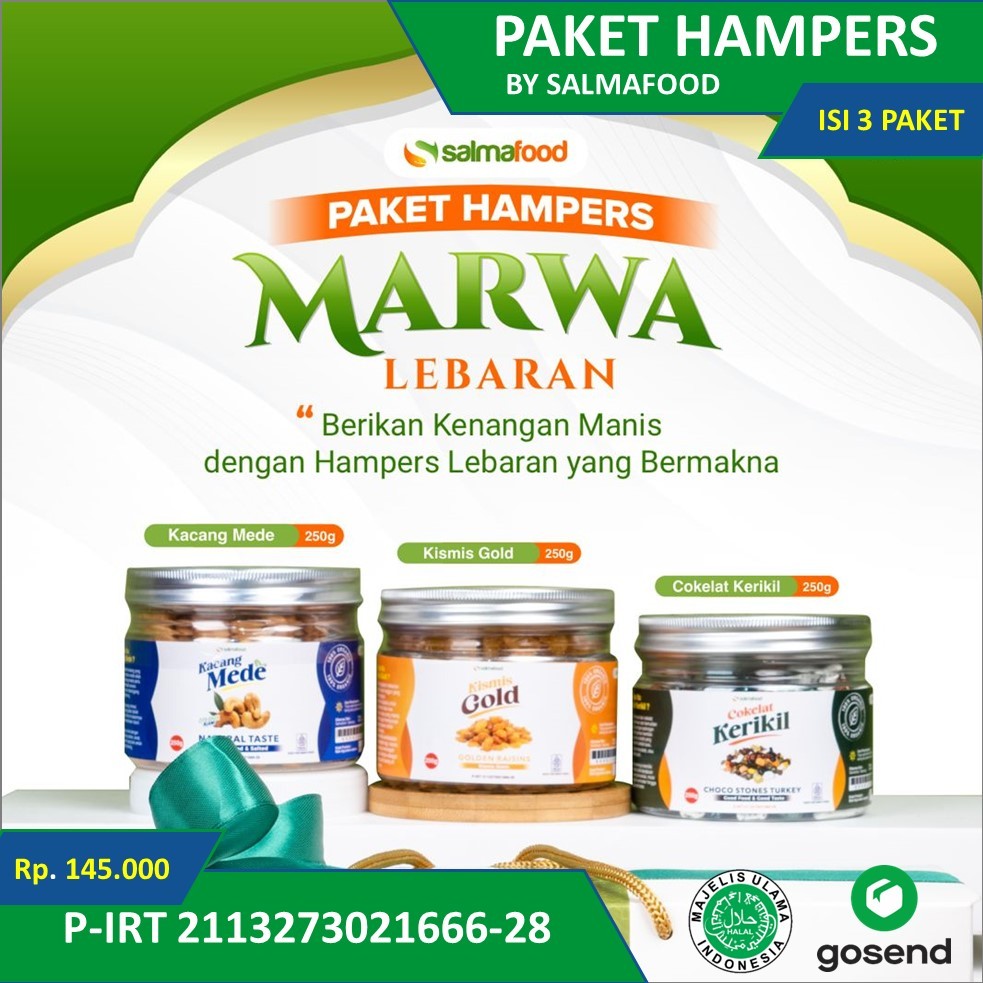 

Paket Hampers Kacang Lebaran Marwa By SALMAFOOD - Kacang Pistachio Kacang Almond Kacang Arab Terbukti Lebih Gurih Renyah Dan Lezat