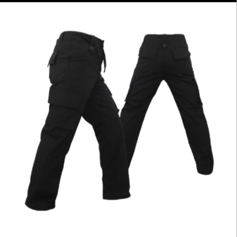Celana PDL Hitam/Celana Pria dan Wanita/Celana Cargo PDL Sekolah